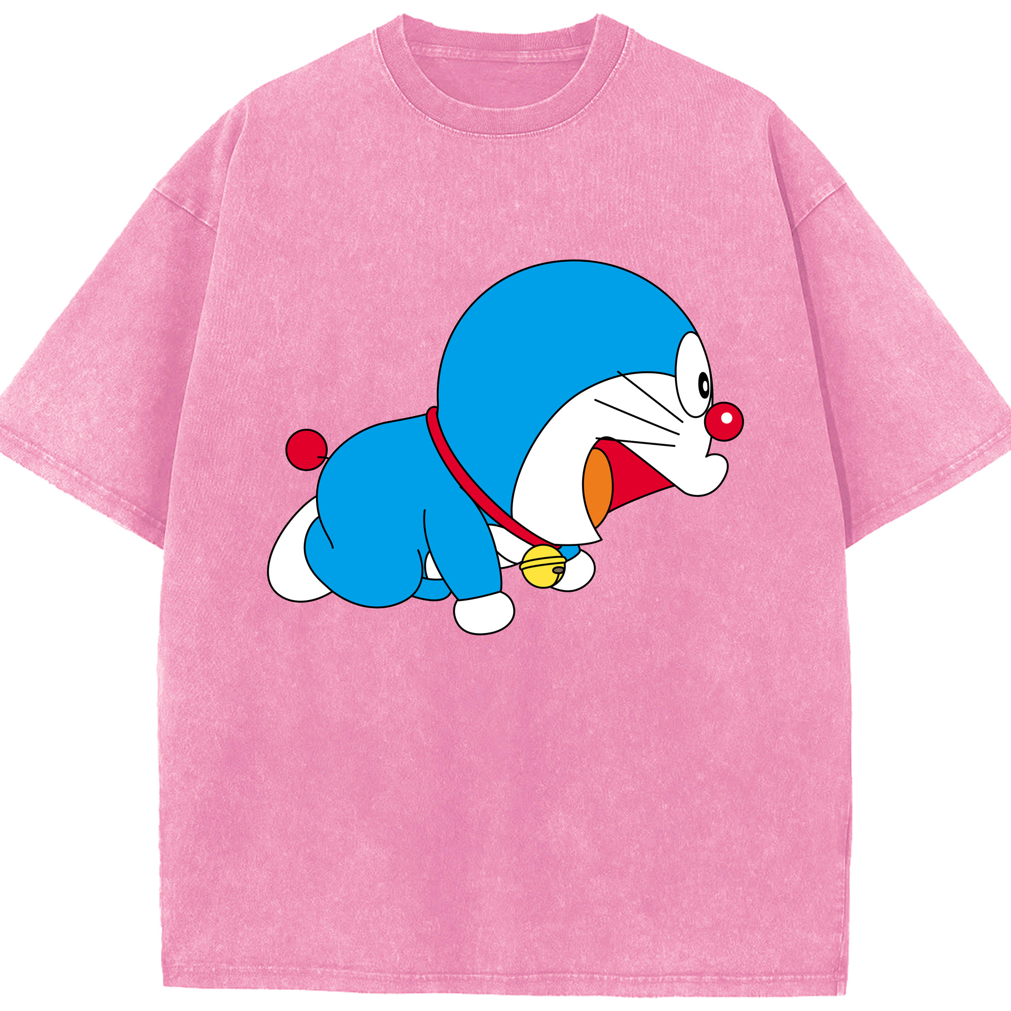 （画像用） ドラえもん Doraemon 綿100% ヴィンテージ風 半袖Tシャツ（フロントプリント）